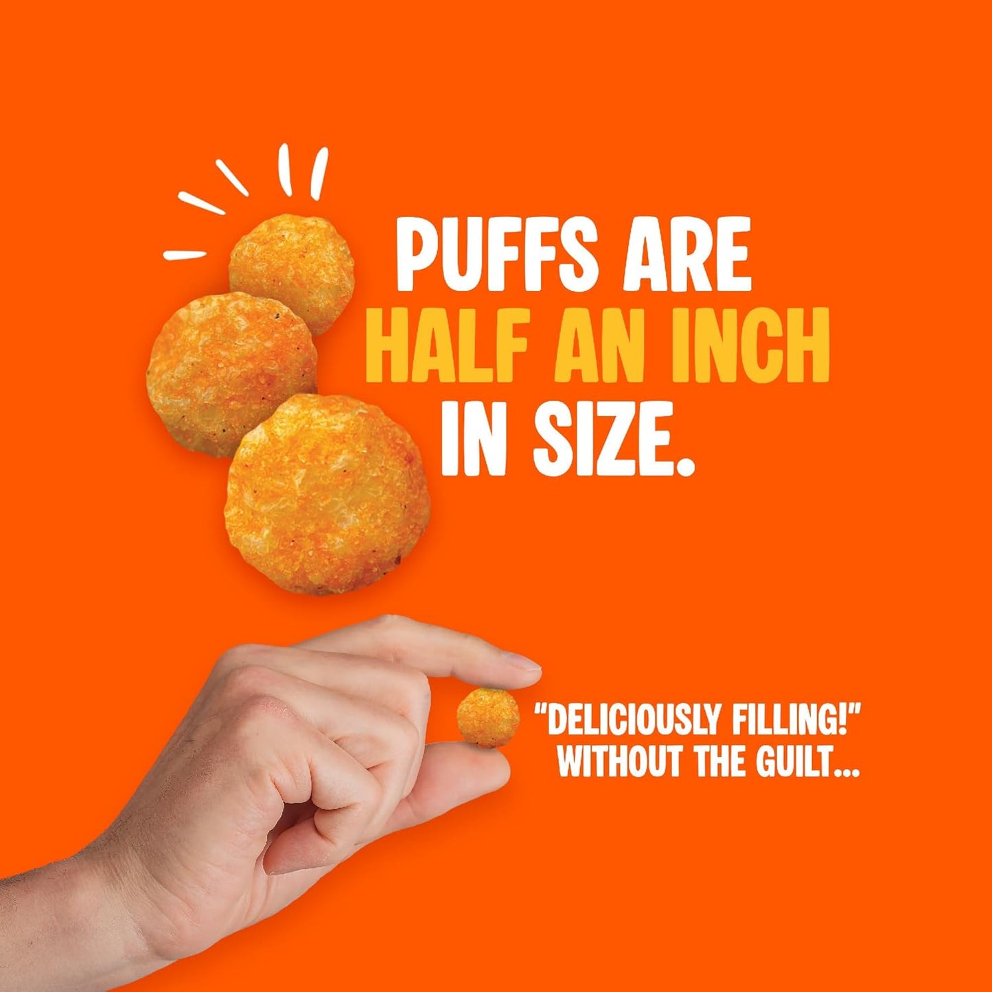 Nacho Cheese Protein Puffs – Keto Friendly, Low Carb Crunchy Snack – 21g Protein, 2g Net Carbs (300g)