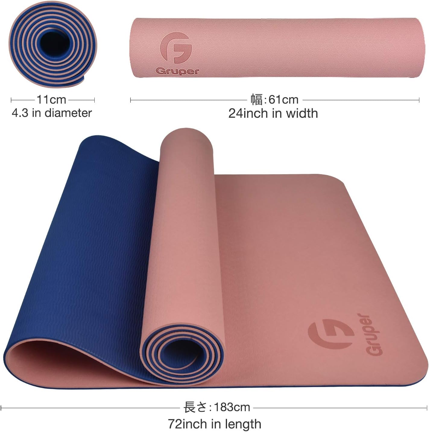 Non-Slip Fitness Yoga Mat: Eco-Friendly Design with Carrying Strap