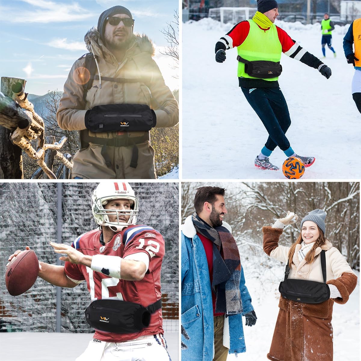 Electric Heated Hand Warmer Pouch – USB Heated Muff with Double-Sided Warming (No Built-In Battery)