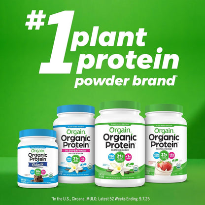 Orgain Organic 30g Vegan Protein Powder – Chocolate, Plant-Based Protein with Prebiotic Fiber – 2.01 lb