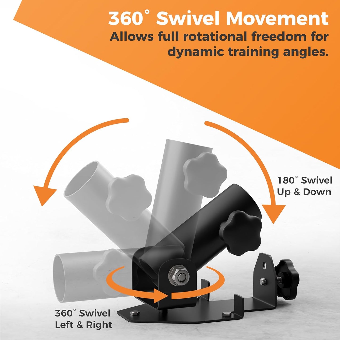 T-Bar Row Landmine Attachment – 360° Swivel Barbell Handle with V-Bar for Home Gym Full-Body Workouts