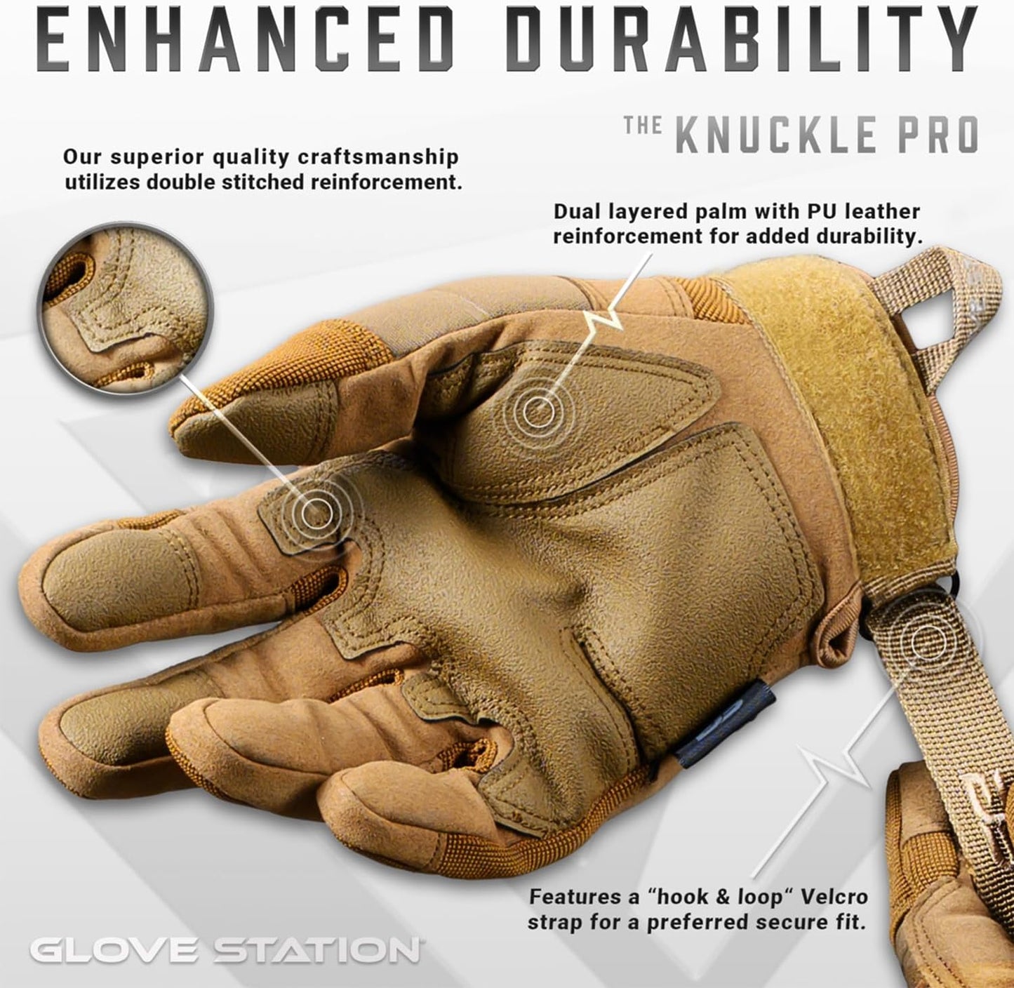 Men's Tactical Gloves - Touchscreen with Hard Knuckle Protection