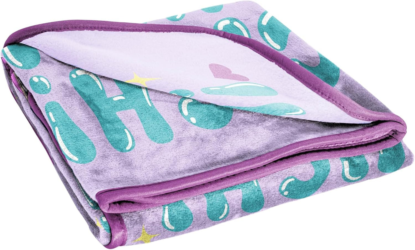 Kpop Demon Hunters Huntrix Plush Throw Blanket – Ultra Soft Fleece Kids Blanket, Purple 46x60