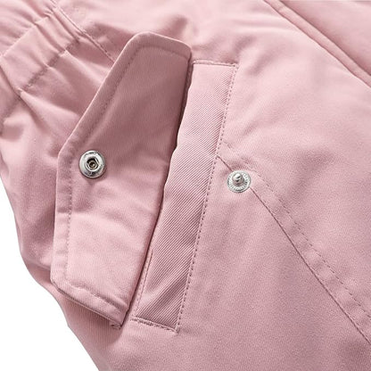 Girls’ Waterproof Winter Long Coat – Warm Hooded Puffer Parka (Pink, Size 7–8)
