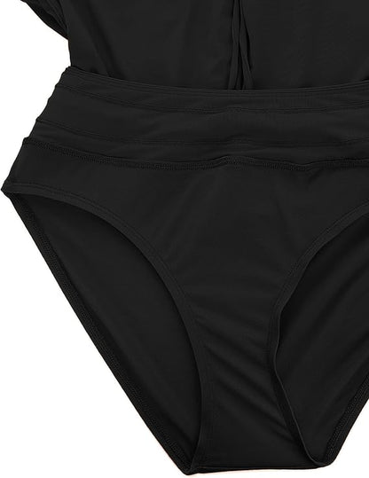 Women's High-Waisted Quick-Dry Swim Board Shorts with Liner