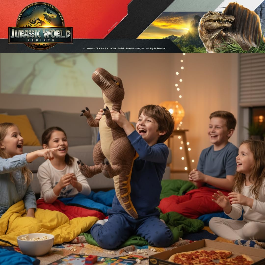Jurassic World Rebirth Spinosaurus Cuddle Pillow – Official Super Soft Kids Plush Pillow