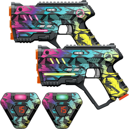 Laser Tag Set (2) – Indoor & Outdoor Game for Kids, Teens, and Adults – Great Gift for Ages 8+