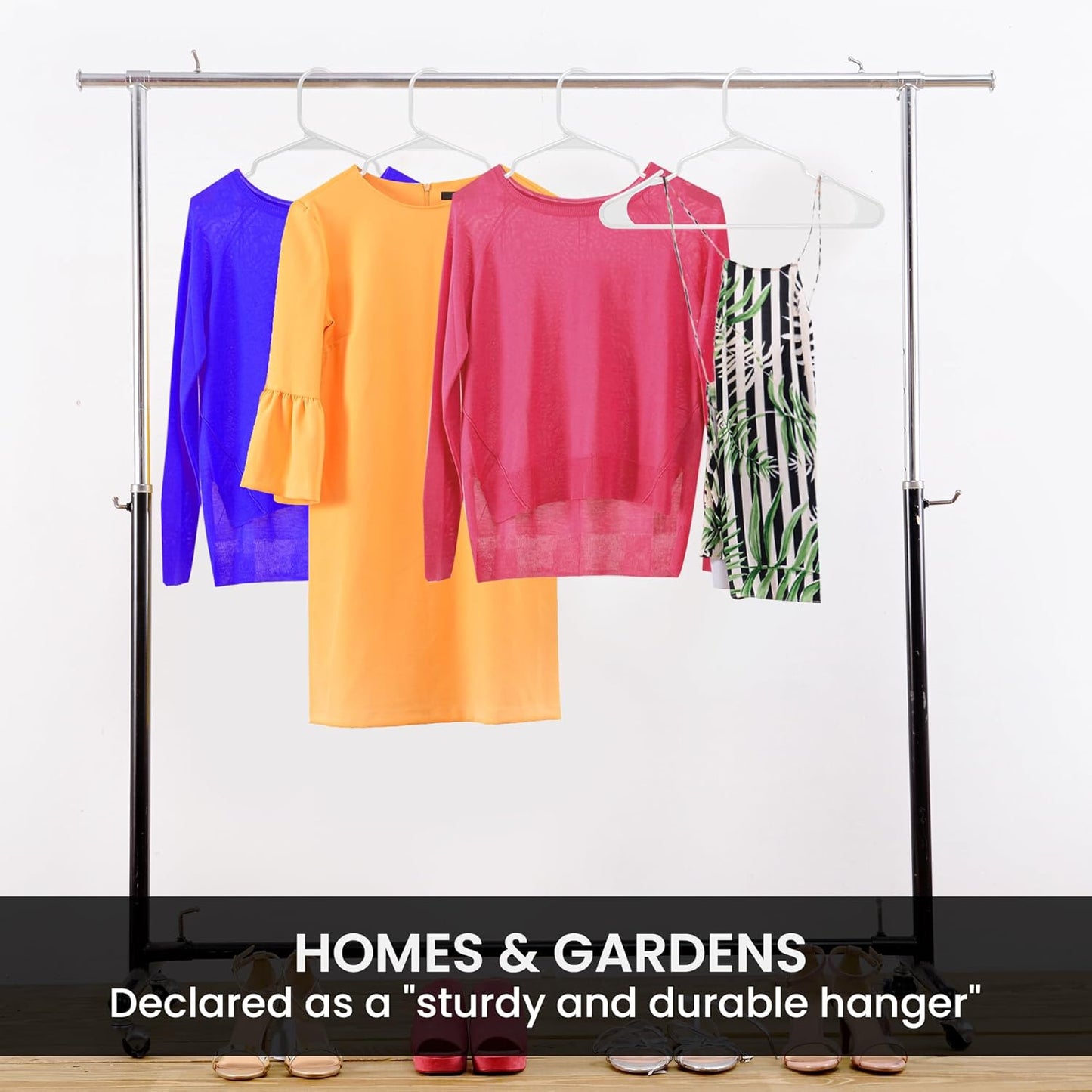 50-Pack Plastic Hangers – Durable Space-Saving Closet Organizers for Apartments and Dorms