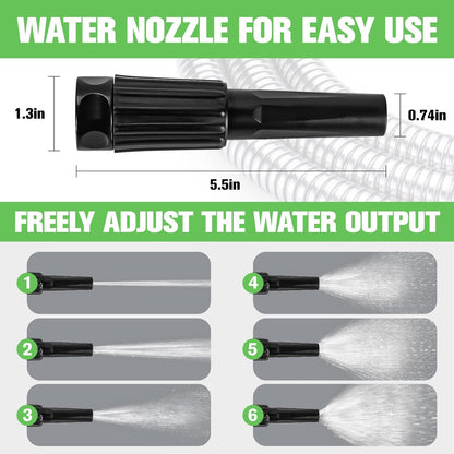 100ft Metal Garden Hose - Flexible Stainless Steel with Brass Fittings