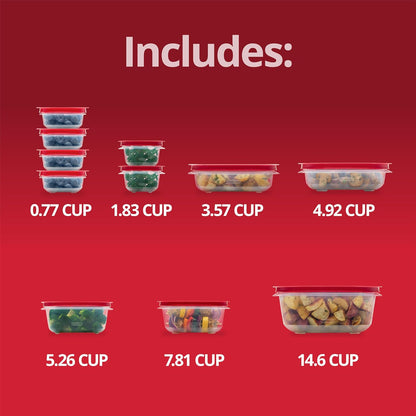 22-Piece Food Storage Container Set with Lids