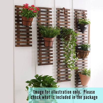 2 Pack, Wooden Hanging Large Planters for Indoor Outdoor Plants, Live Vertical Garden, Plant Wall Mount Flower Pot Holder Hanger Stand Green Herb Wall Decor 47.2" (120cm)