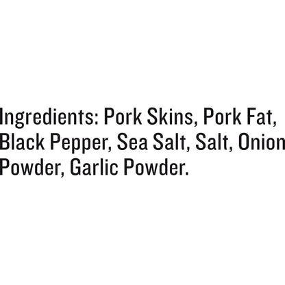Sea Salt & Pepper Pork Rinds – Keto & Paleo Friendly High-Protein Snack, 2.5 oz