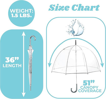 Clear Bubble Umbrella: Lightweight Dome Canopy for Wind and Rain