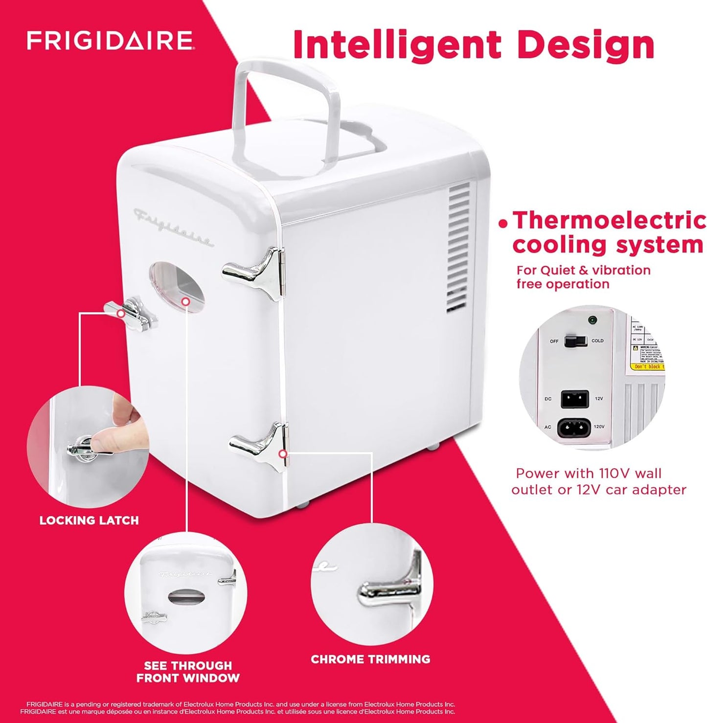 Mini Personal Fridge Cooler, 1 Gal Capacity, Holds up to 6 Cans