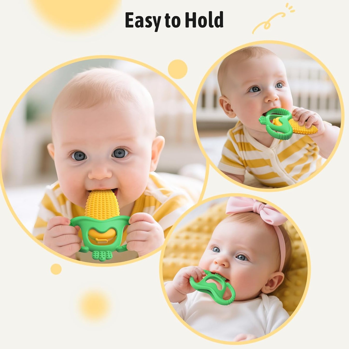 Baby Corn Teether – BPA-Free Freezer-Safe Teething Relief Toy (0–12 Months)