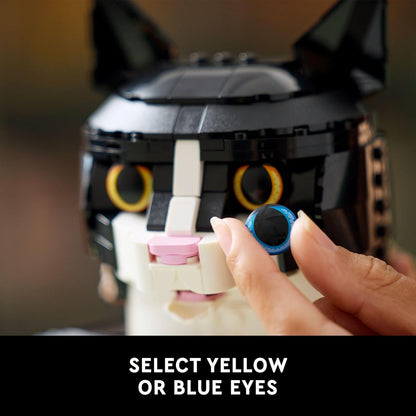 Ideas Tuxedo Cat Building Set – DIY Home Décor Craft Kit for Adults (Ages 18+)