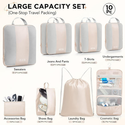 10 Compression Packing Cubes for Women Travelers: Essential Luggage Storage and Space Savers