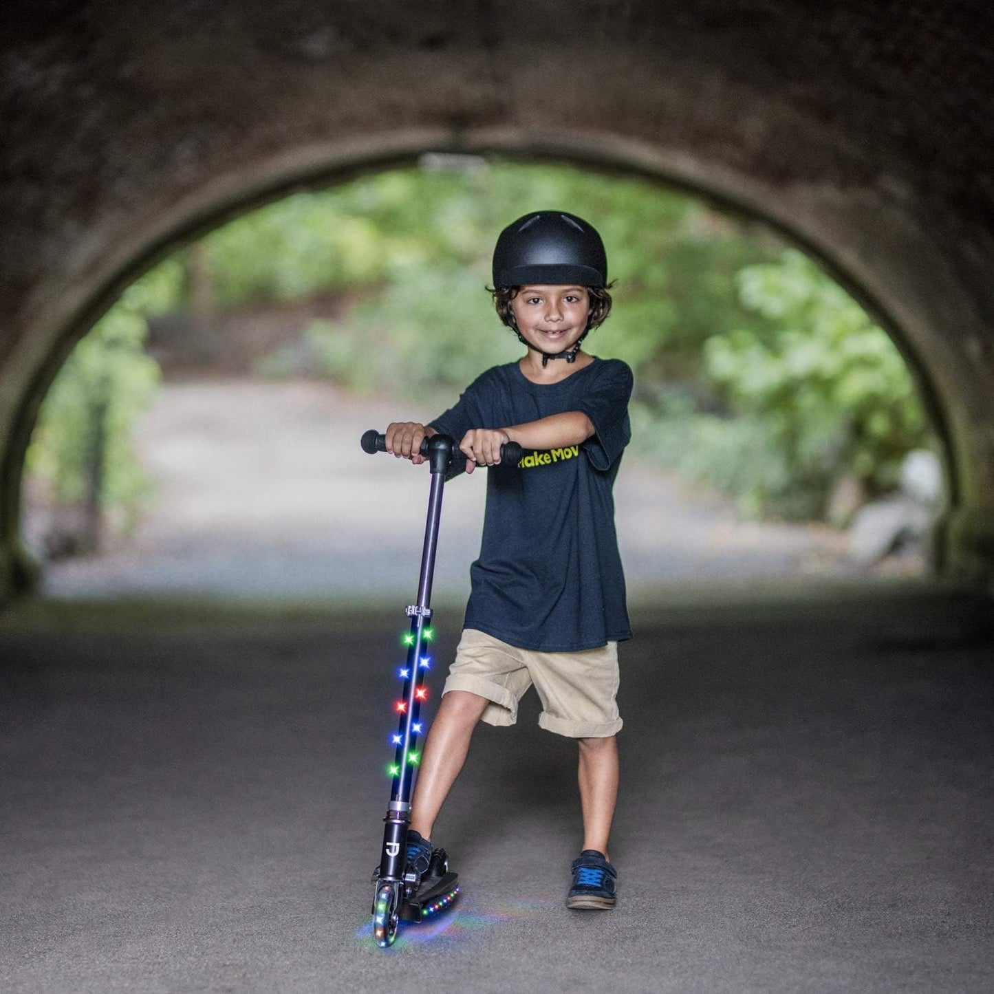 Light-Up 2-Wheel Kick Scooter with Adjustable Handlebar for Ages 5+