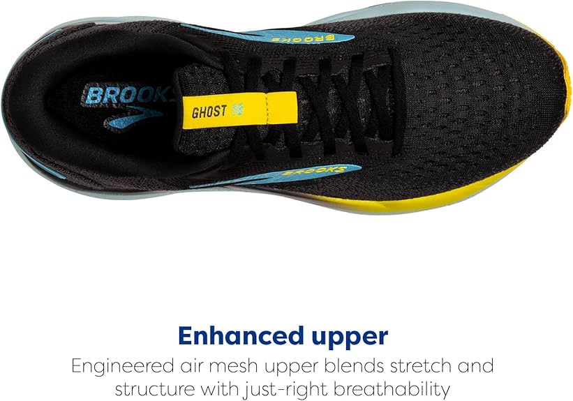 Brooks Men’s Ghost 16 Size 12 – Neutral Running Shoes with RoadTack Rubber Outsole for Smooth, Durable Performance