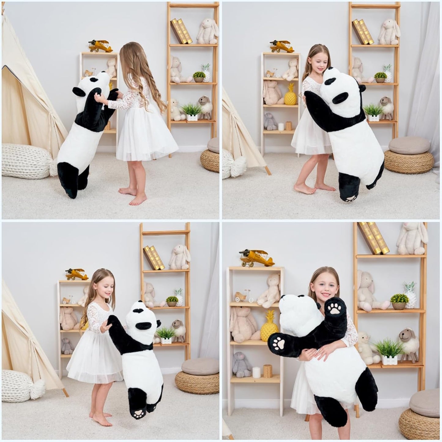 Panda Stuffed Animal Cute Panda Hugging Pillow Toy