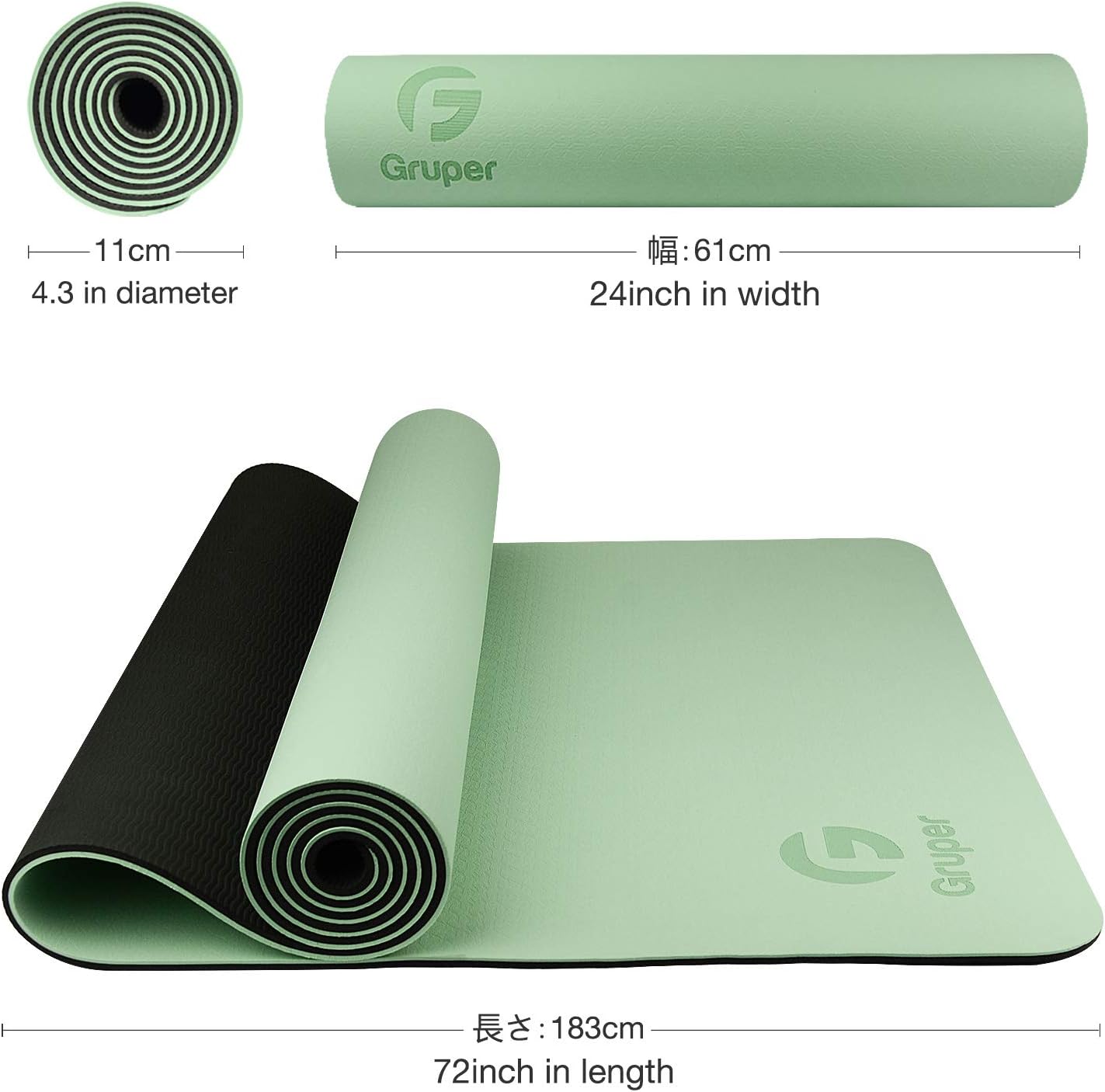 Non-Slip Fitness Yoga Mat: Eco-Friendly Design with Carrying Strap