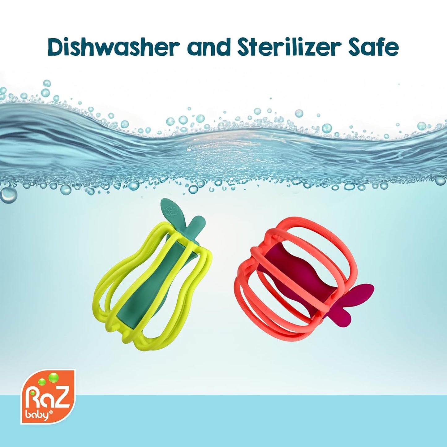 Silicone Teether & Rattle Toy – BPA-Free, Easy-Grip Teething Relief with Soothing Sounds (3M+)