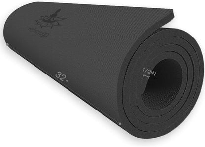 Extra Thick TPE Yoga Mat - 1/2 Inch, Eco-Friendly, SGS Certified, Anti-Tear Bolster
