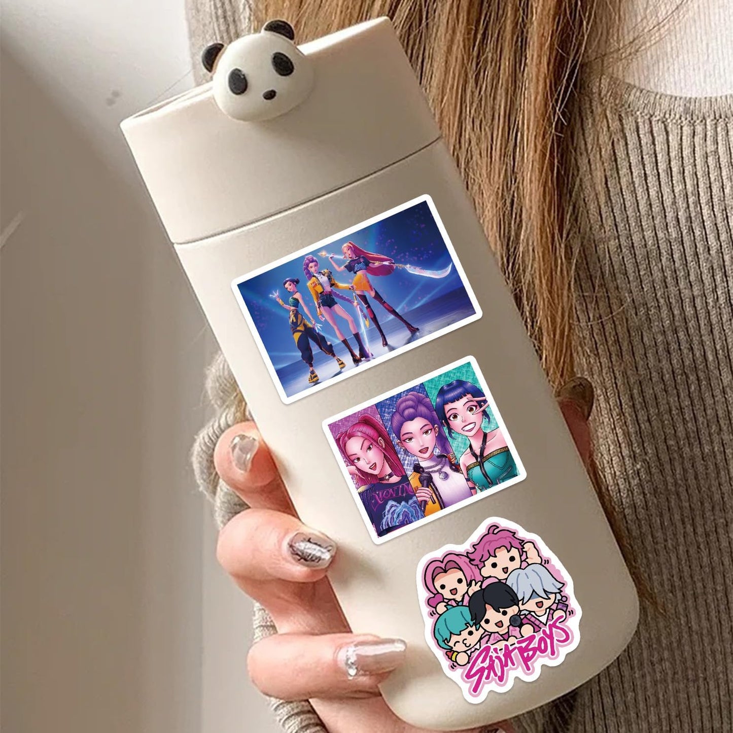 Demon Movie Hunters Stickers (60 PCS) – Korean Idol Anime Vinyl Decals for Water Bottles, Laptops & Phones