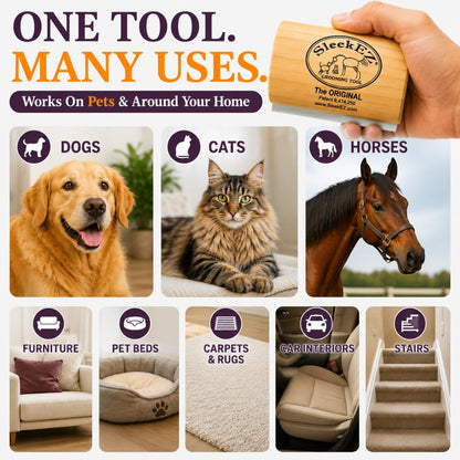 Patented 5" Deshedding Dog Brush – Pet Hair Remover for Short, Medium & Long Coats – Made in USA
