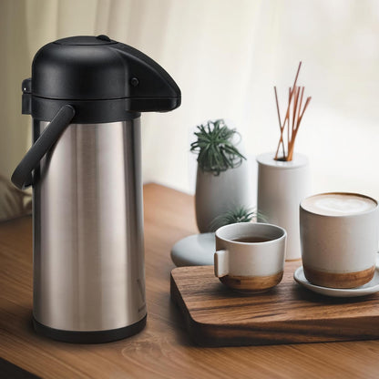 Airpot Coffee Dispenser with Pump - 102 oz Insulated Stainless Steel Coffee Carafe