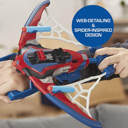 Marvel Spider-Man Web Shots NERF Blaster Toy with Darts for Ages 5+