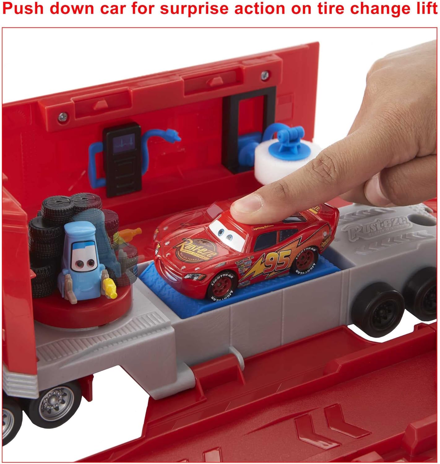 Disney Pixar Cars Transforming Mack Playset – 2-in-1 Truck & Tune-Up Station with Launcher (Ages 4+)
