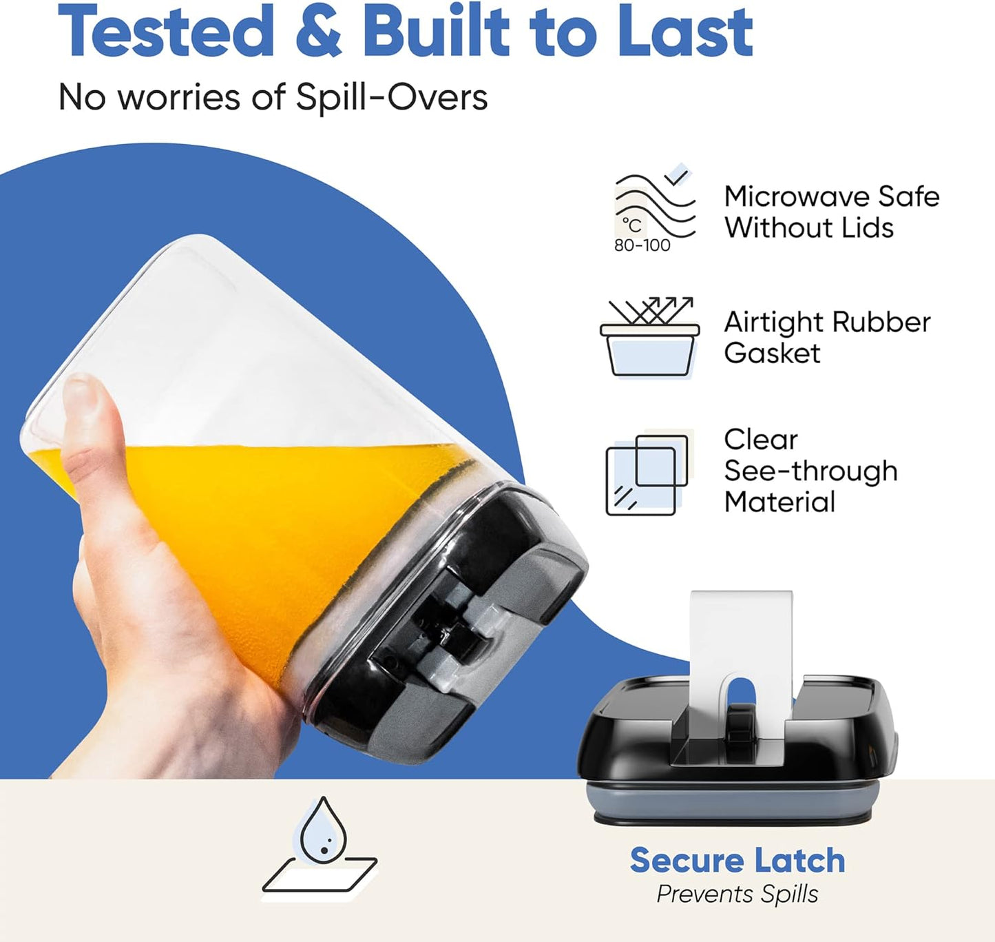 7-Piece Airtight Food Storage Container Set with Labels and Marker