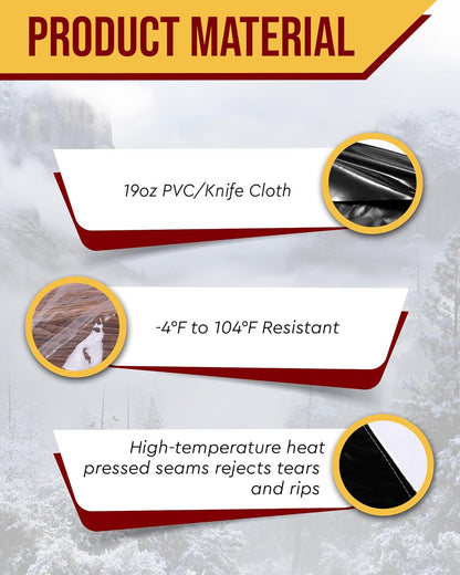 Outdoor Clear Vinyl Patio Enclosure Heavy Duty Clear Tarp Waterproof with Grommets, -4℉ Cold Resistant