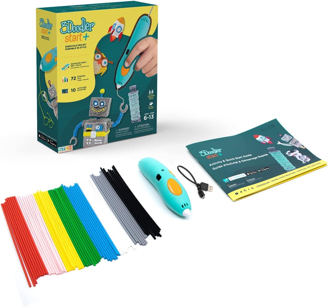 Start+ Essentials 3D Pen Set for Kids (2024) - Easy Art & STEM Activity for Ages 6+