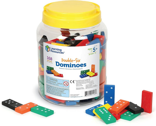 168 Pieces Double-six Dominoes In Bucket, Teaching aids, Math Classroom Accessories