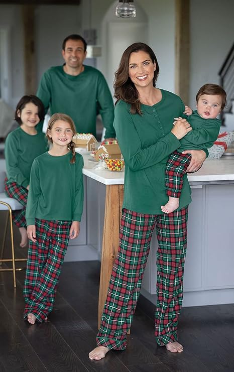Christmas Matching Pajamas For Family, Green