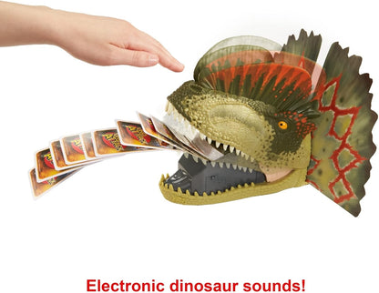UNO Attack: Jurassic World Card Game with Dinosaur Launcher, Lights & Sounds!