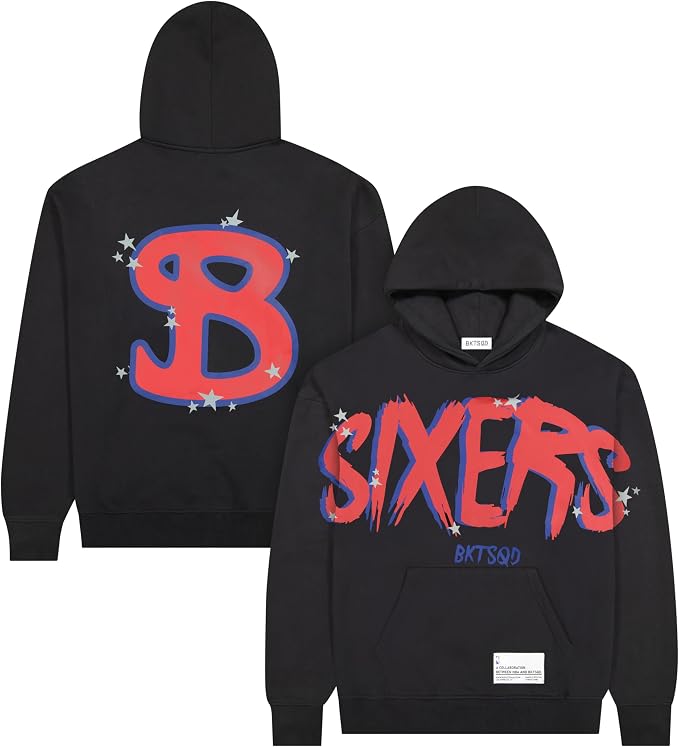 Philadelphia 76ers Boys' Official NBA "No Rules" Graphic T-Shirt – Black Youth Basketball Fan Tee, Small