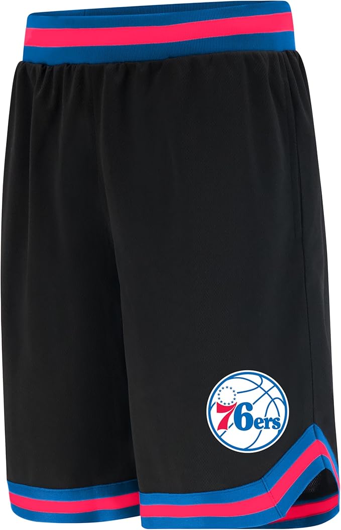Official NBA Basketball Shorts – Men's Soft Air Mesh OG Fit Athletic Shorts, Black, Large