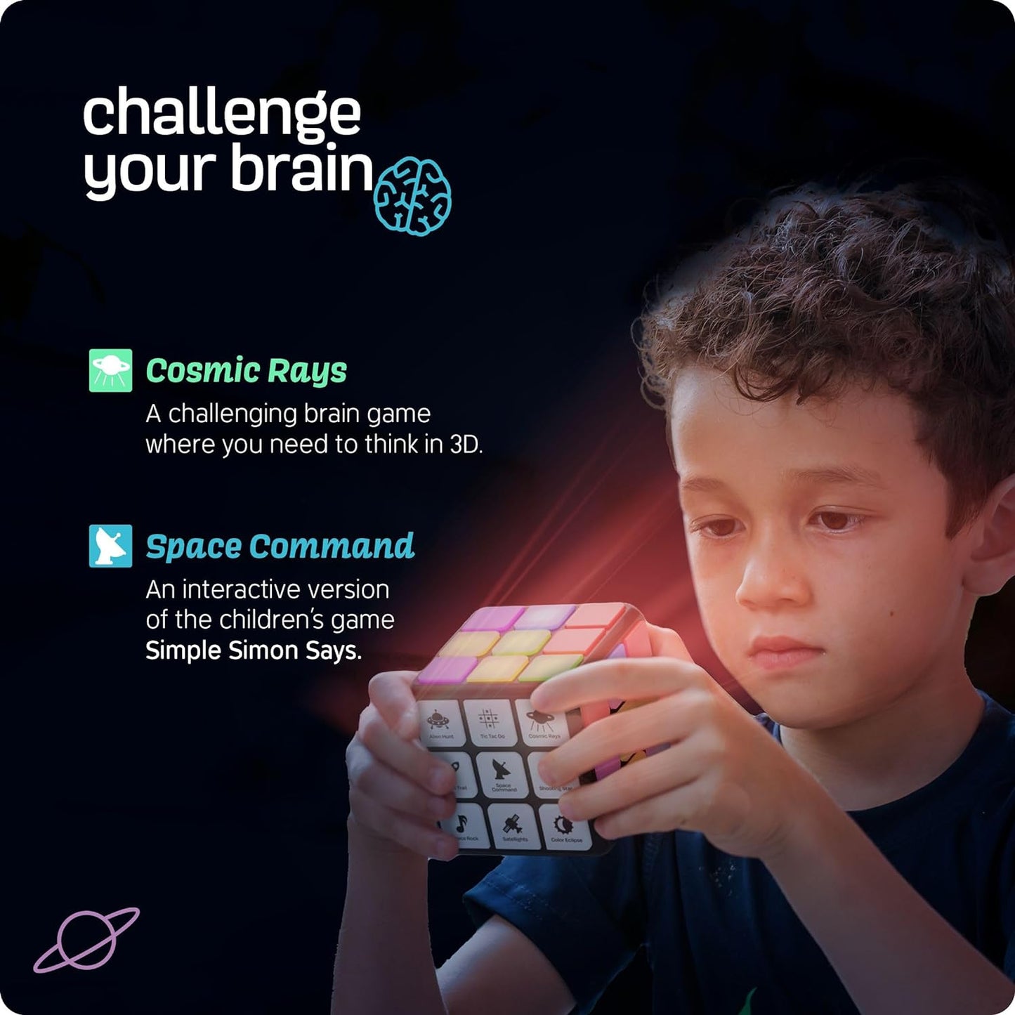 Rechargeable Game Activity Cube – 9 Fun Brain & Memory Games for Boys and Girls | Perfect Birthday Gift for Kids Ages 6-12 – Great Toy Gift Idea!