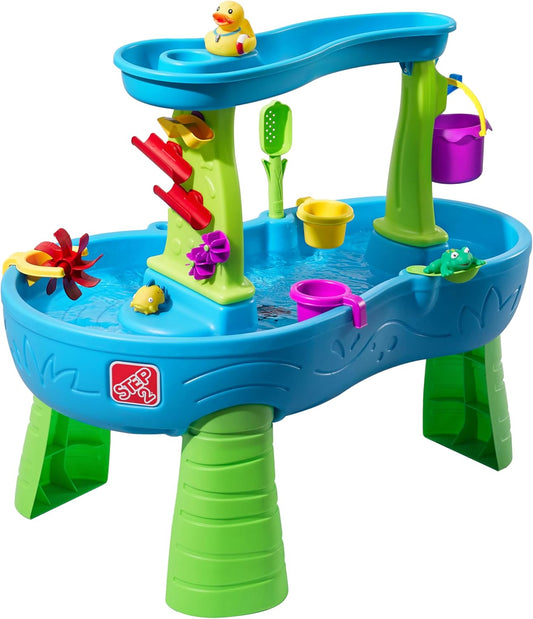 Rain Showers Splash Pond Water Table – Kids Sensory Playset with 13 Accessories (Ages 1.5+)