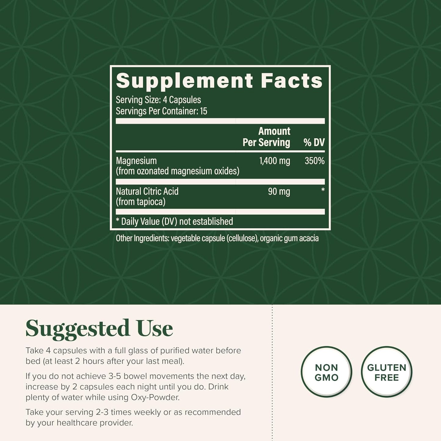 Global Healing Oxy-Powder – Magnesium Oxide Colon Cleanse & Constipation Relief