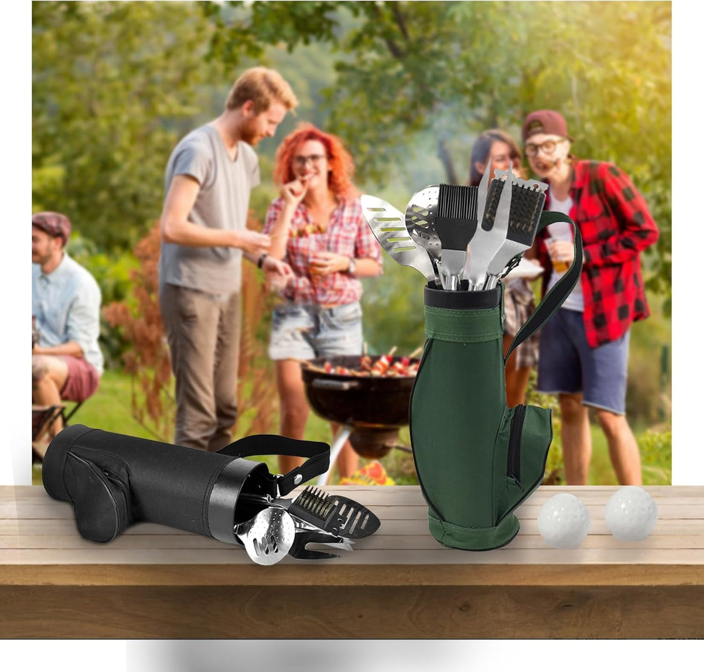 8pcs Golf BBQ Grilling Gift Set for Adults Men Stocking Stuffers