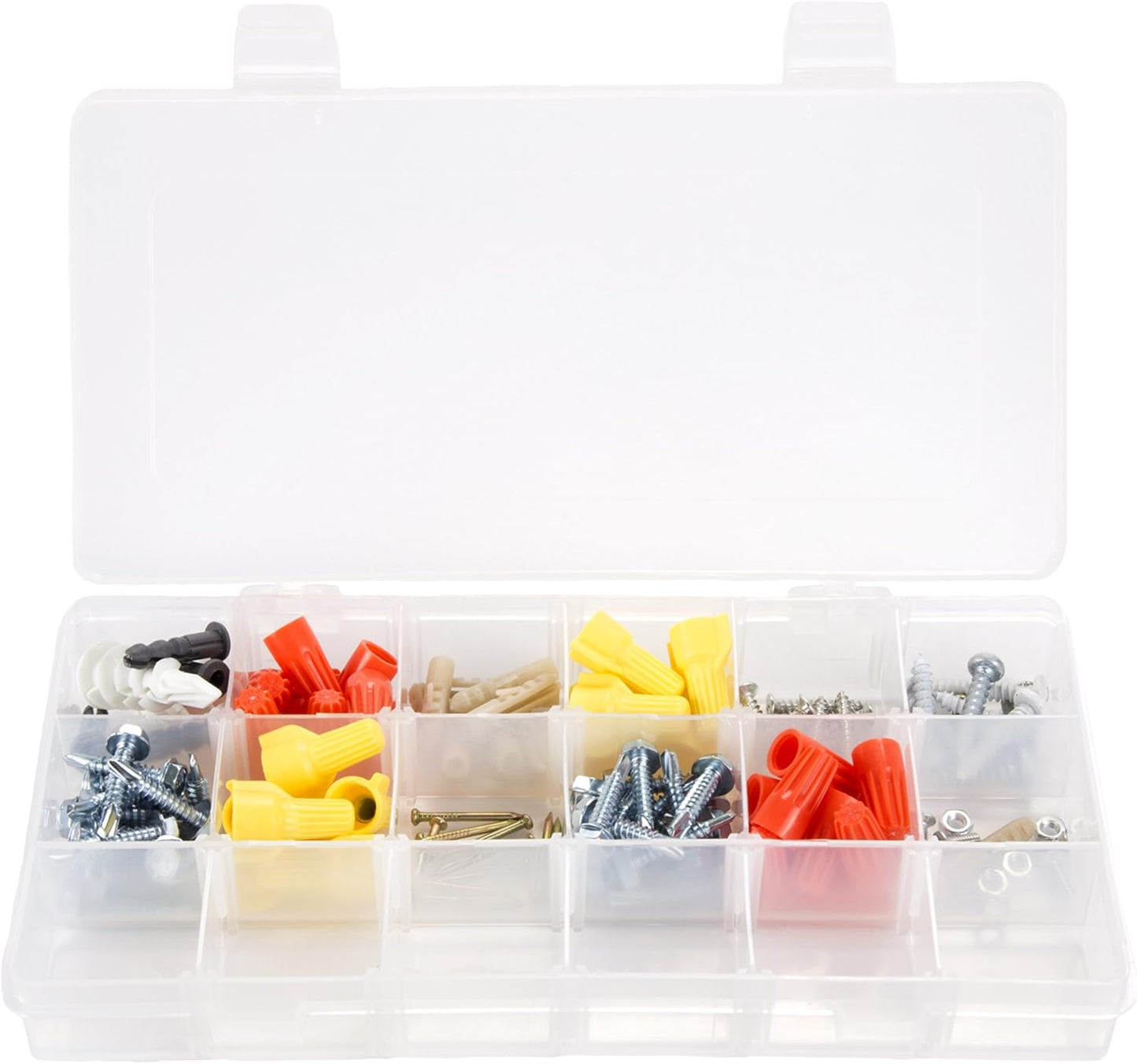 Tool Box: Durable Organizer with 4 Compartments for Hardware, Tackle, Beads, and More