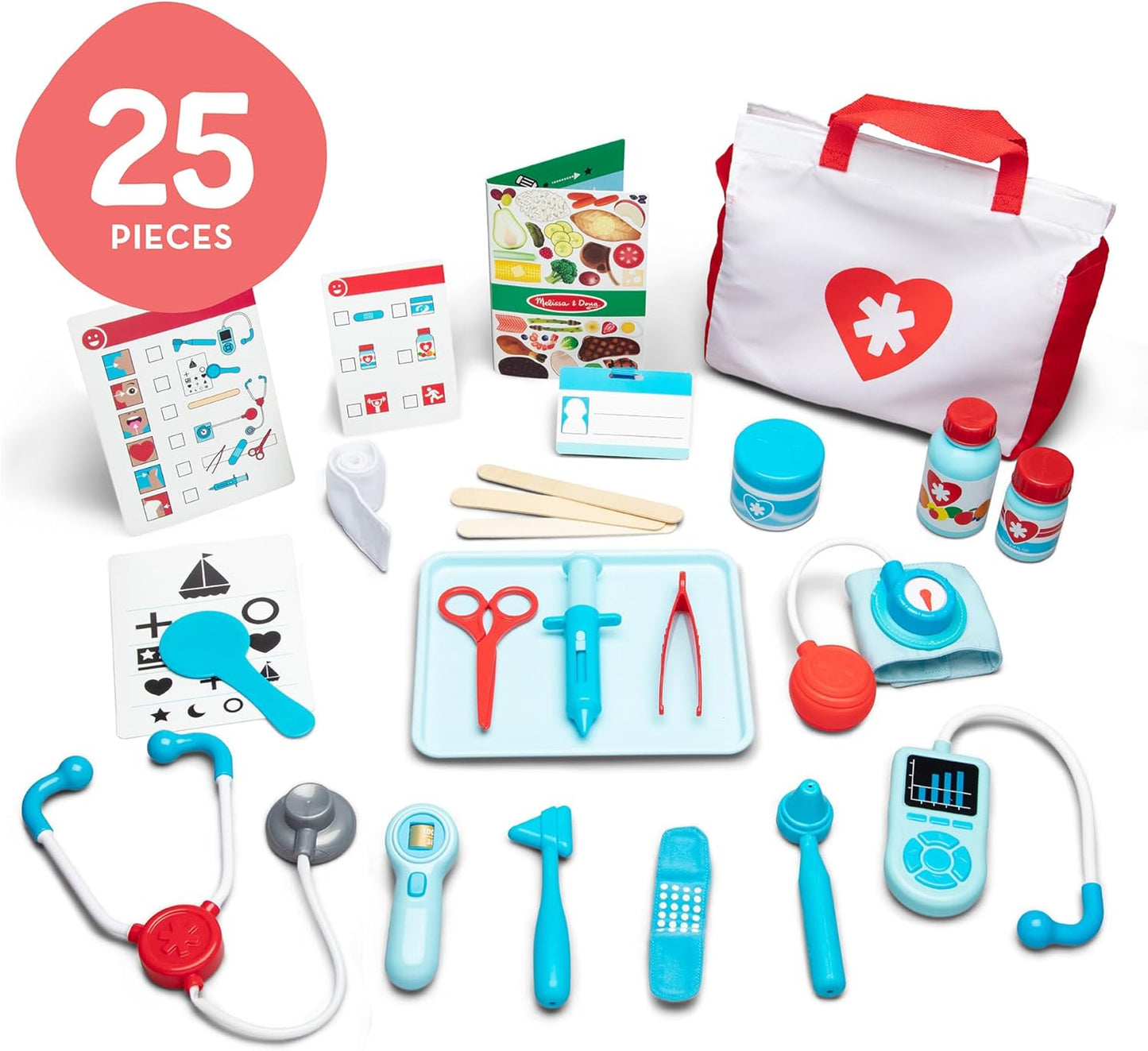 25-Piece Toddler Doctor Play Set - Get Well Doctor Kit for Ages 3+