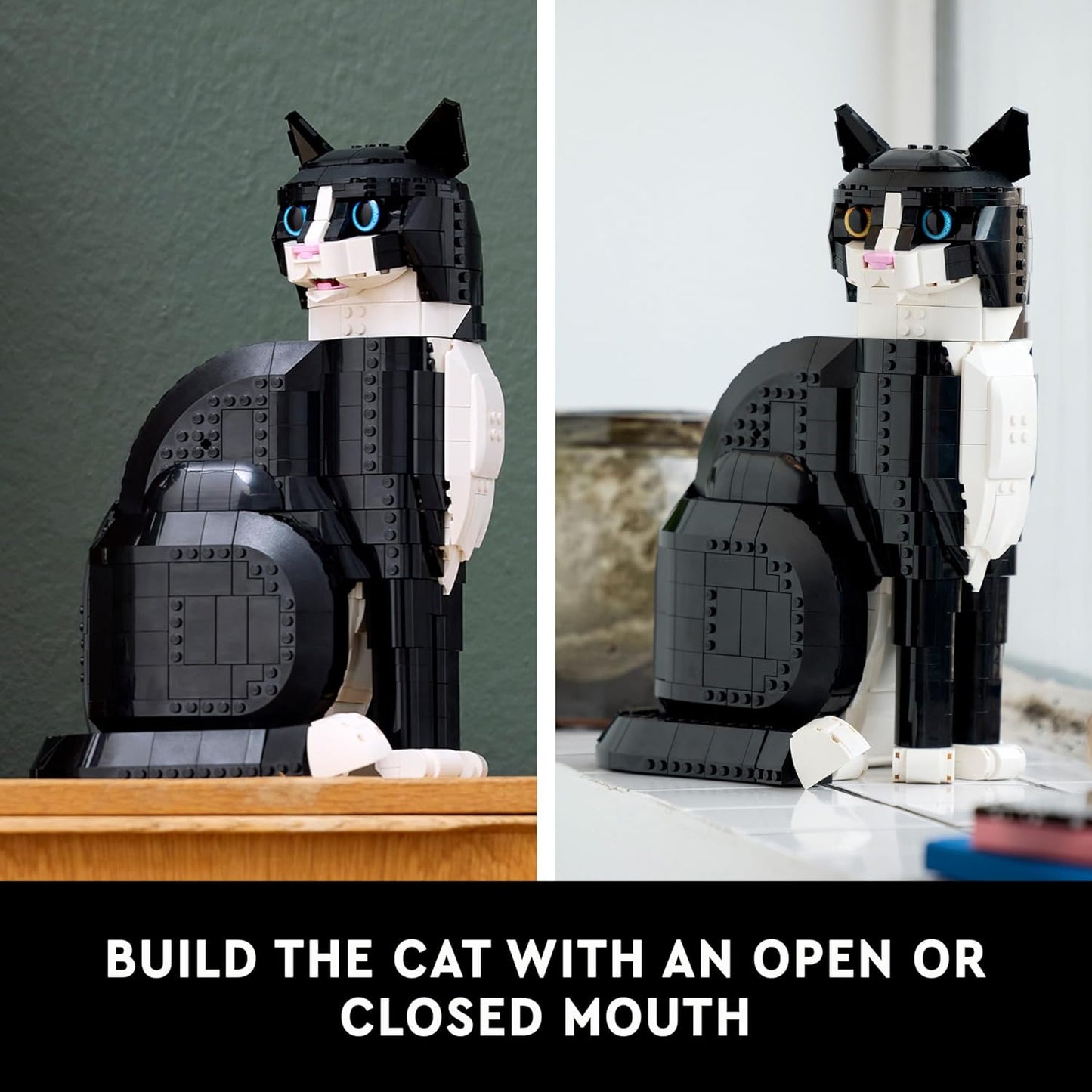 Ideas Tuxedo Cat Building Set – DIY Home Décor Craft Kit for Adults (Ages 18+)