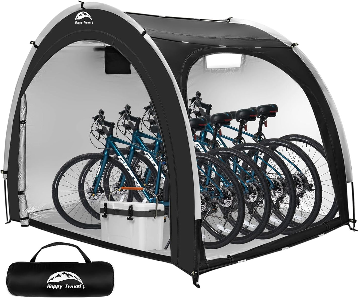 Bike Storage Shed Tent with 210D Oxford Fabric PU4000 Waterproof for 2-8 Bikes