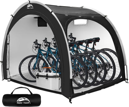 Bike Storage Shed Tent with 210D Oxford Fabric PU4000 Waterproof for 2-8 Bikes