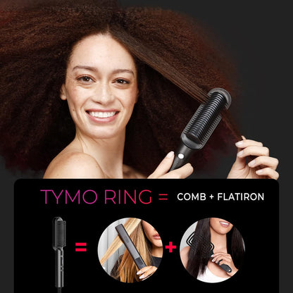 Hair Straightener Brush, with 5 Temps 20s Fast Heating & Dual Voltage for Women
